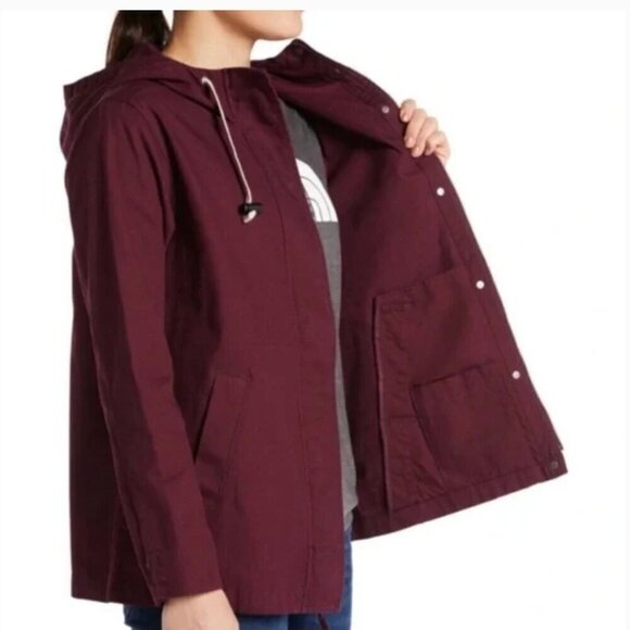 The North Face Shipler Full Zip Hoodie Womens Size Medium Deep Garnet Red - Picture 2 of 16